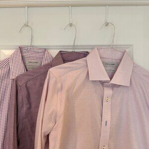 Lot of 3 Twillory Shirts SAFE Cotton Tailored Fit (size 15.5 x 32/33)